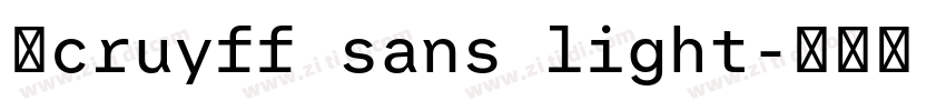 用cruyff sans light字体转换
